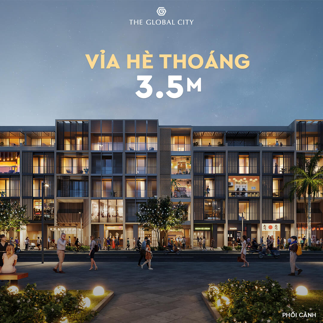 Bán nhà dự án The Global City vỉa hè thoáng 3.5m