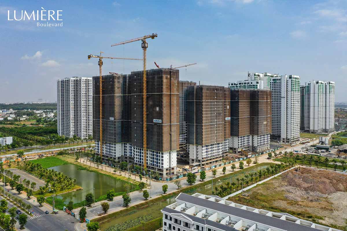 Căn hộ Lumiere Boulevard tiến độ tháng 4.2023