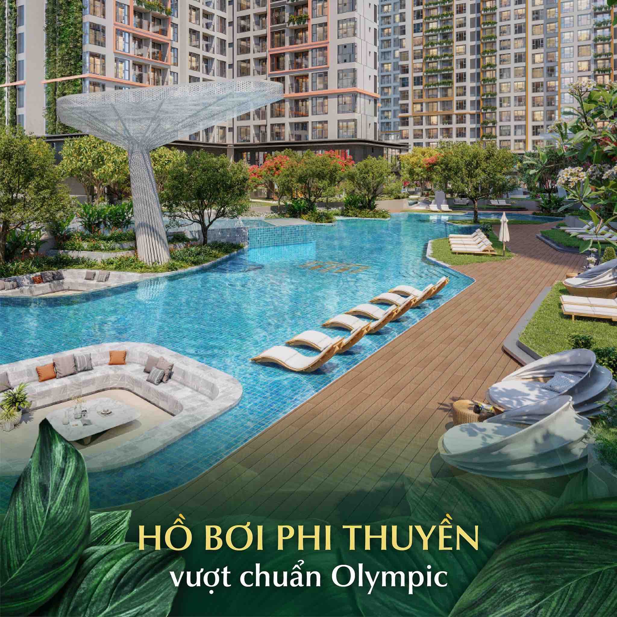 Căn hộ Lumiere Boulevard hệ tiện ích chuẩn resort với hồ bơi phi thuyền vượt chuẩn Olympic